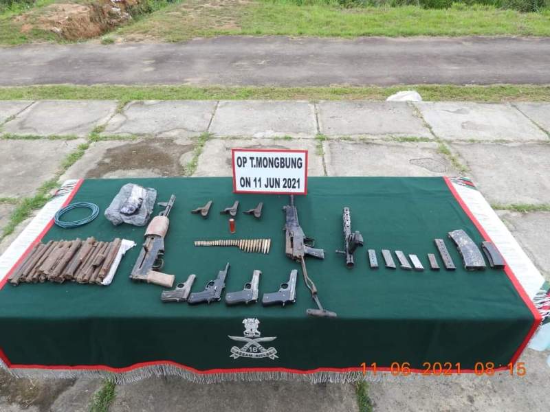 Assam Rifles recovered huge cache of arms, ammunition in Manipur