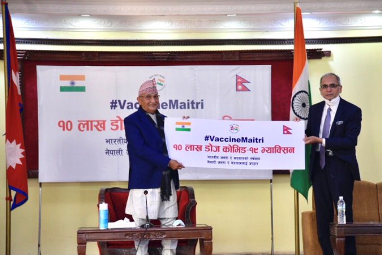 Nepal PM KP Sharma Oli thanks India for sending one million doses of COVID vaccine