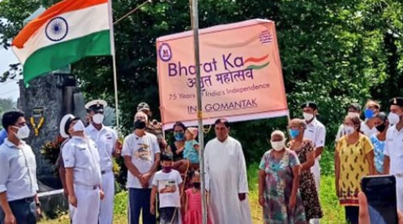 National flag hoisted at Jacinto Island as part of 'Azadi ka Amrit Mahotsav'