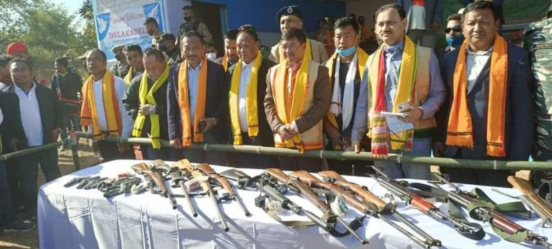 67 militants of DNLA lay down arms in Assam’s Karbi Anglong district