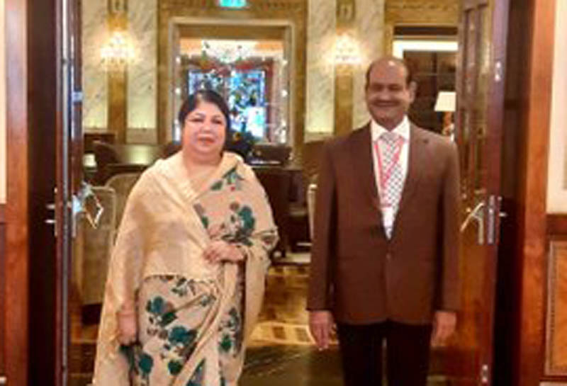 Indian Speaker Om Birla meets BangladeshJatiyo Shangsad Speaker Shirin Sharmin Chaudhury