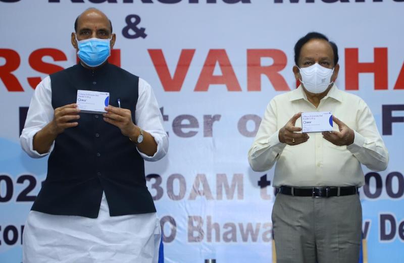 Rajnath Singh unveils first batch of anti-COVID drug developed by DRDO and hands over to Health Minister Dr Harsh Vardhan