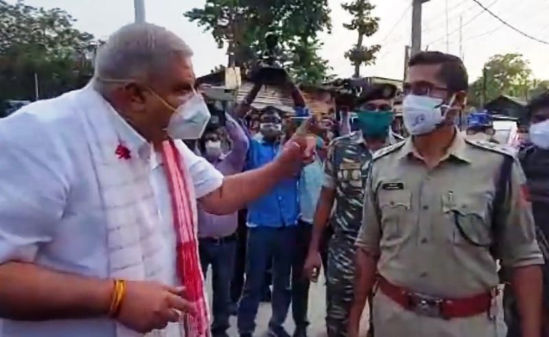 Bengal Guv Jagdeep Dhankhar shown 'black flags' during his visit to post-poll violence-hit Cooch Behar