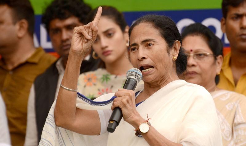 Mamata Banerjee leads in Nandigram after round 11