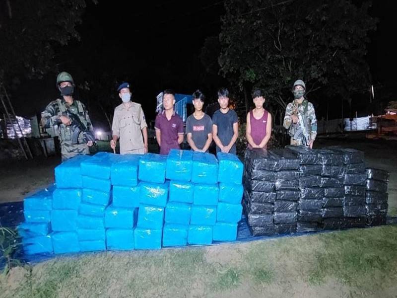 Assam Rifles apprehend five people, recover Marijuana worth Rs 4 crore in Nagaland