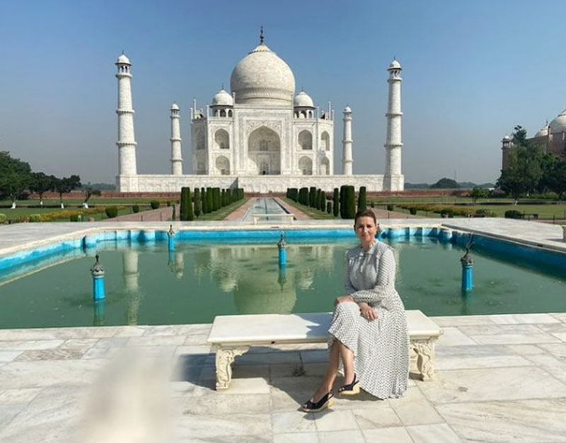 Denmark Prime Minister Mette Frederiksen visits Taj Mahal