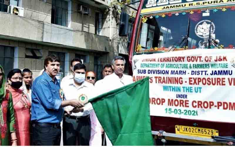Jammu and Kashmir: Group of 40 farmers flagged off for exposure tour within UT