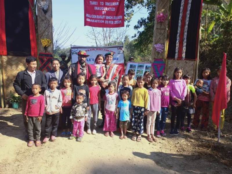 Remote villagers of Manipur construct road with Assam Rifles' assistance