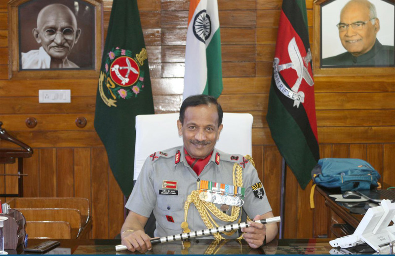 Lieutenant General Pradeep Chandran Nair takes charge as Director General Assam Rifles