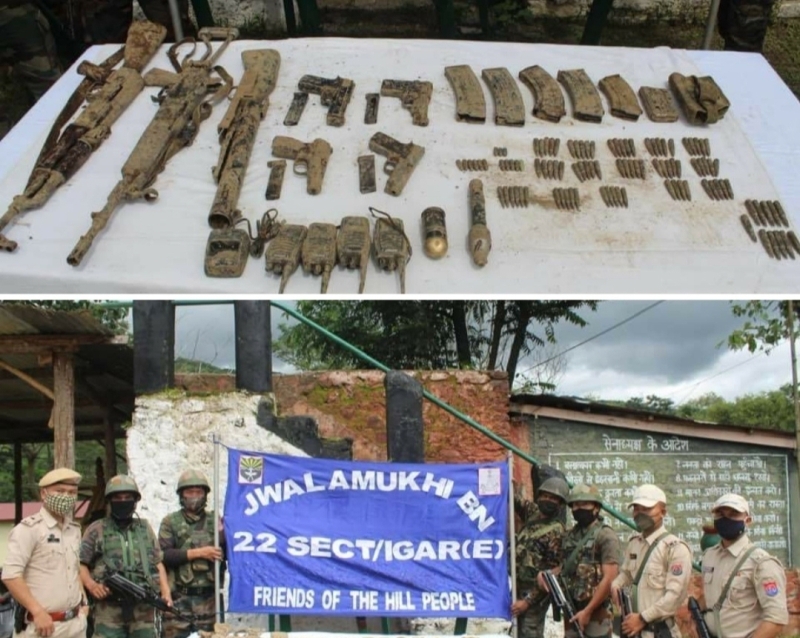 Huge cache of arms-ammunition recovered in Manipur’s Kangpokpi