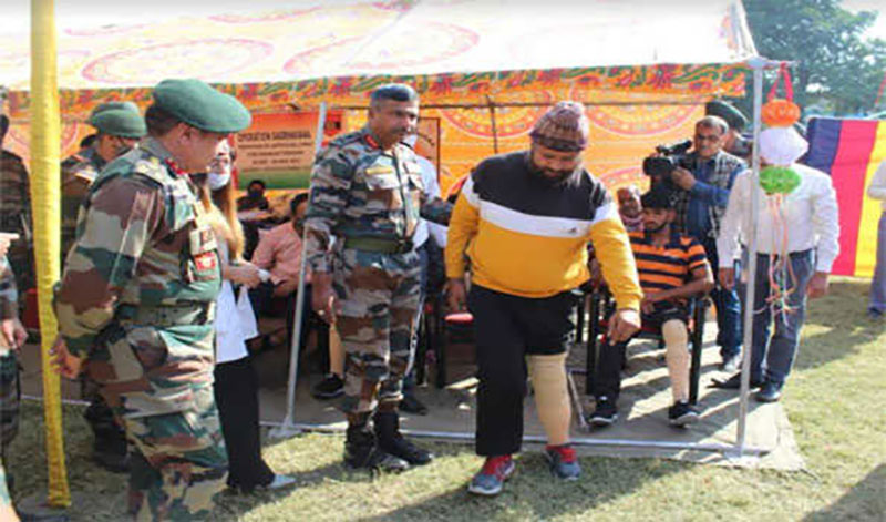 Jammu and Kashmir: Indian Army's Rising Star Corps provides artificial limbs to disabled persons in Samba, Kathua districts