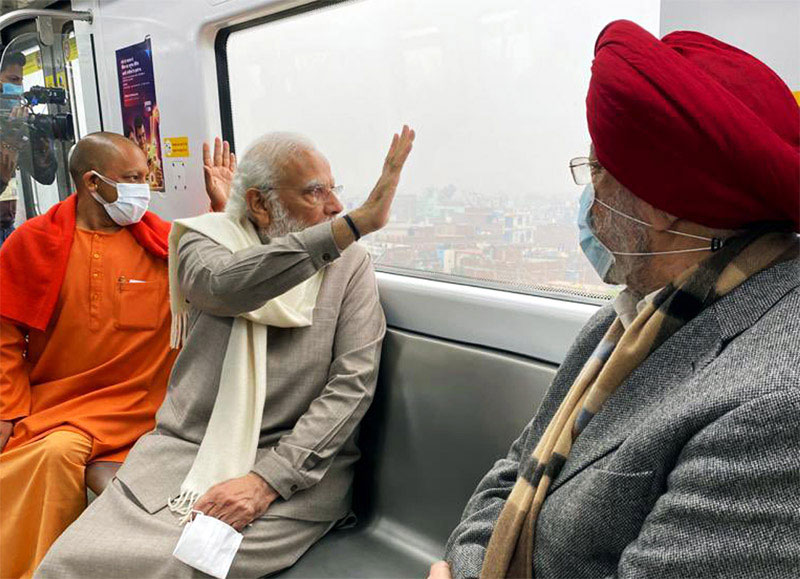 PM Narendra Modi becomes first passenger of Kanpur Metro