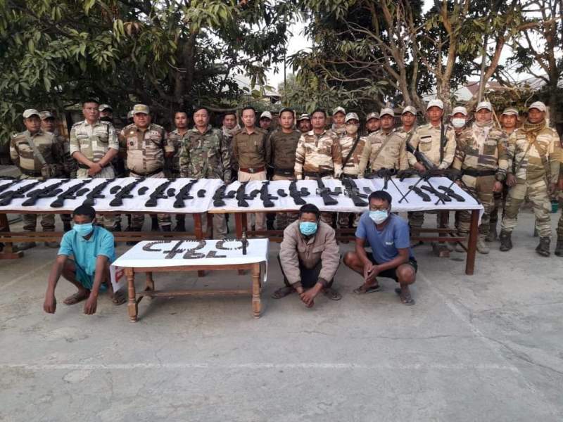 Police recover huge cache of arms belonging to UNLF in Manipur’s Thoubal