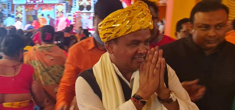 BJP MP Nishikant Dubey demands immediate arrest of Cong MLA Irfan Ansari for visiting temple