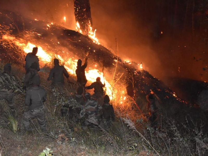 Indian army douses raging forest fire in Arunachal Pradesh