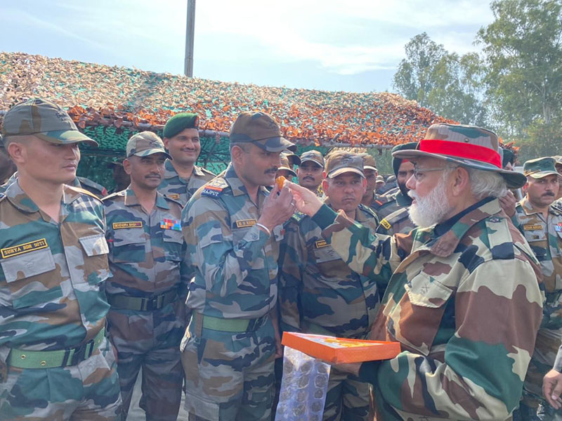 Proud of your surgical strikes: Modi to Indian soldiers celebrating Diwali in Kashmir