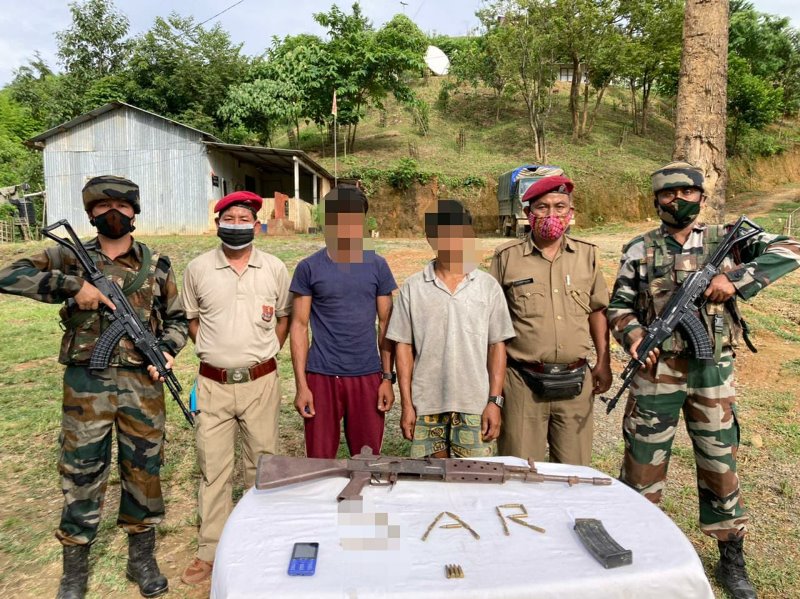 Two Myanmar nationals held with arms in Mizoram
