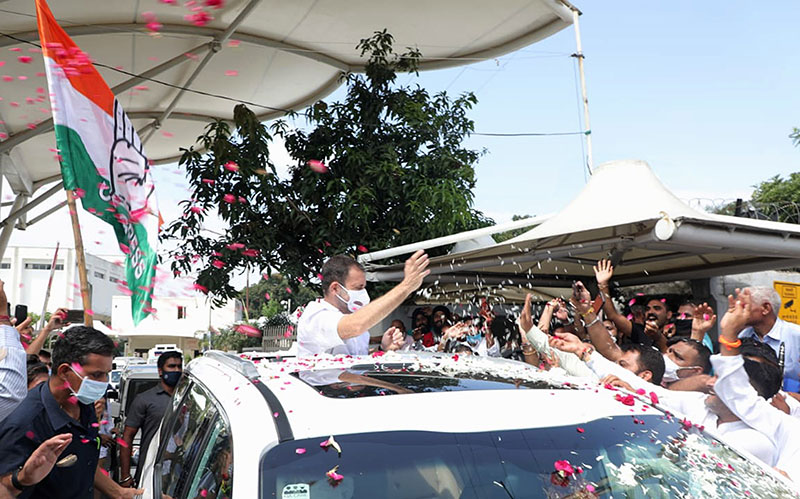 Rahul Gandhi arrives in Jammu for 2-day visit