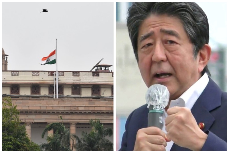 Tri-colour flies half-mast, India mourns death of ex-Japanese PM Shinzo Abe