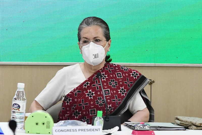 Congress chief Sonia Gandhi in Shimla