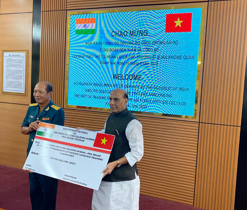 Rajnath Singh visits training institutions of Vietnam on final day of his visit to the country