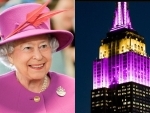 Empire State building gleams in purple and gold for Queen Elizabeth Jubilee