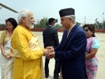 PM Modi arrives in Lumbini, received by Nepalese PM Sher Bahadur Deuba