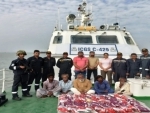 Indian Coast Guard apprehends Pakistani boat carrying arms, drugs worth Rs 350 crores off Gujarat