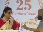 Nirmala Sitharaman offers water to NSDL MD on stage, praised