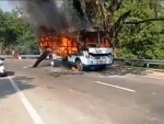 4 dead, 20 injured as bus carrying Vaishno Devi pilgrims catches fire on way to Jammu