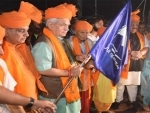 Jammu and Kashmir: LG Manoj Sinha flags off first batch of 4,890 pilgrims for Amarnath Yatra