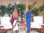 Bangladesh PM Sheikh Hasina meets Indian VP Dhankar