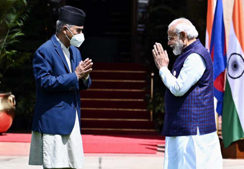 Narendra Modi meets visiting Nepali PM Sher Bahadur Deuba, inaugurates cross border railway network