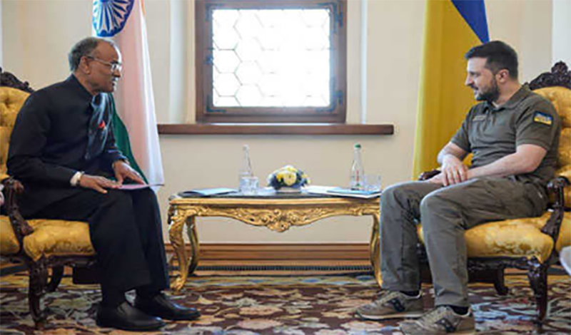 Indian envoy to Ukraine presents credentials to President Zelenskyy