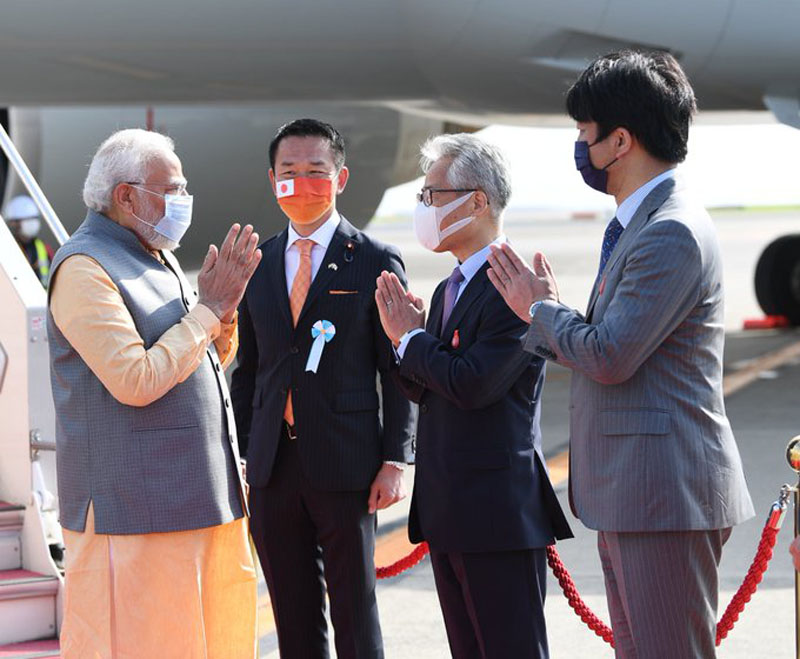 PM Narendra Modi arrives in Tokyo for Quad Summit