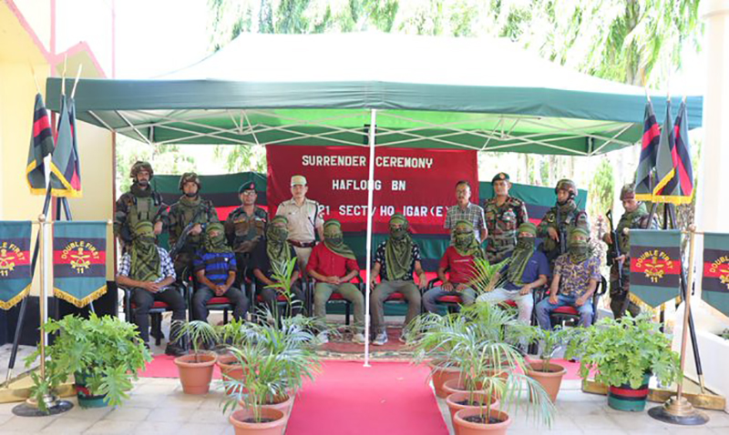 Assam: 8 active cadres of NSCN-IM, KTU surrender in Dima Hasao