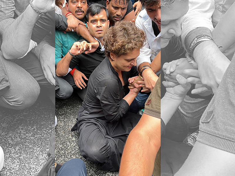 Priyanka Gandhi Vadra protests against Modi govt, detained