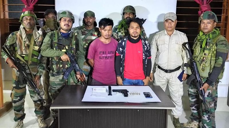 Assam Rifles apprehend two active cadres of KNK (N) and avert extortion bid on NH 37