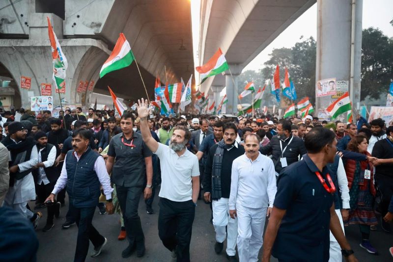 Rahul Gandhi-led Congress' Bharat Jodo Yatra enters Delhi