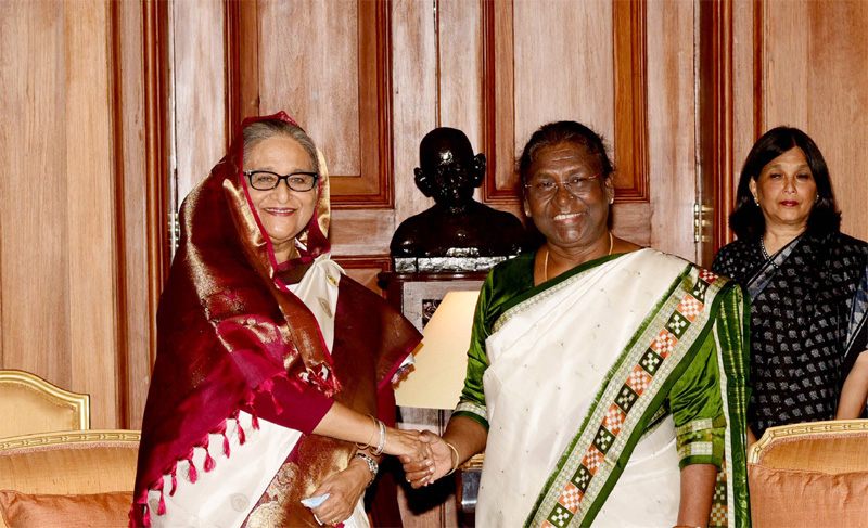 Bangladesh PM Sheikh Hasina meets President Murmu