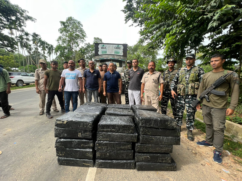 Police seize 477 kg of ganja in Assam's Karbi Anglong