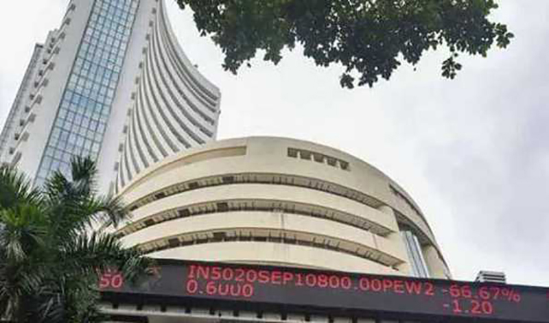 Sensex up by over 500 points