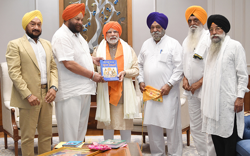 Prime Minister Narendra Modi meets Sikh delegation at his residence today