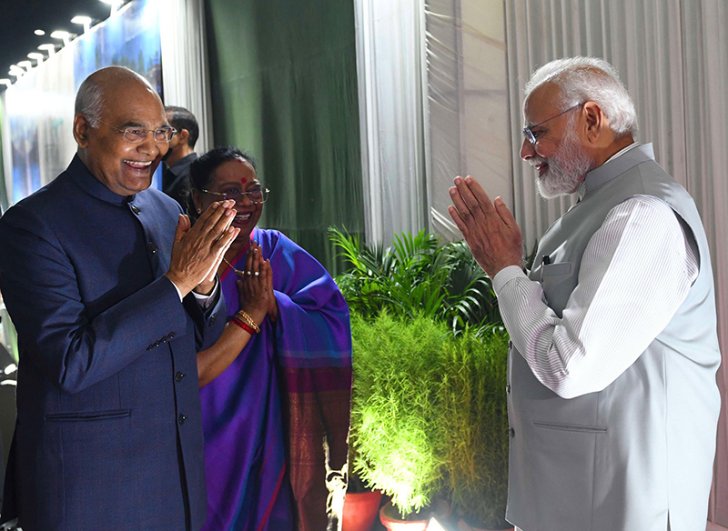 PM Modi hosts farewell dinner for outgoing President Ram Nath Kovind