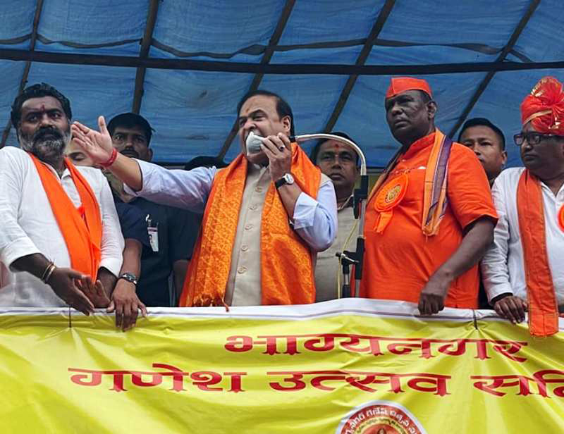 Security scare at Assam CM Himanta Biswa Sarma's rally in Hyderabad, man dismantles mike on stage