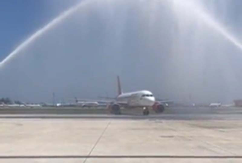 Air India flight receives special salute after landing in Male to mark 46 years of air service between India, Maldives