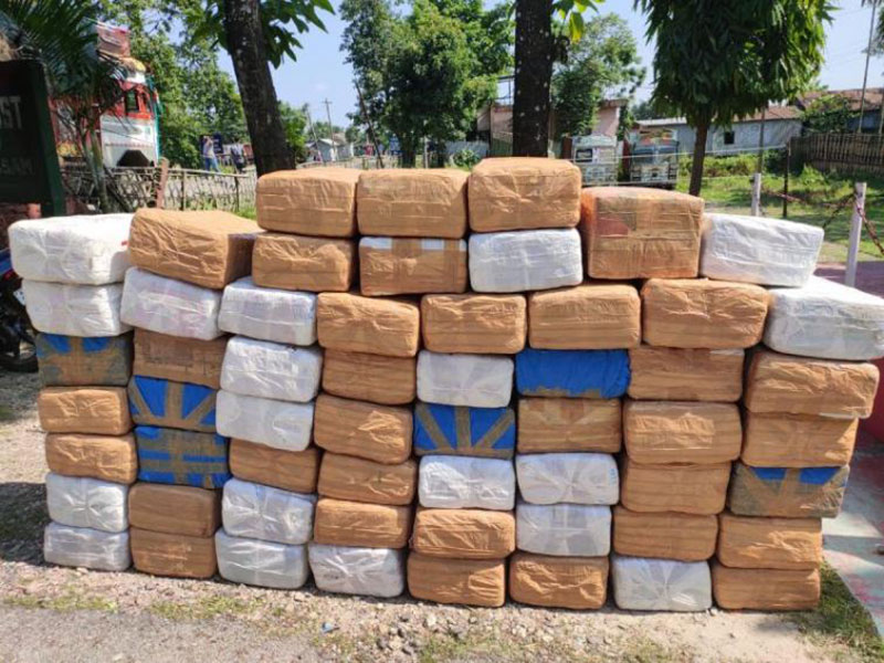 Huge quantity of drugs, ganja seized in Assam's Karbi Anglong