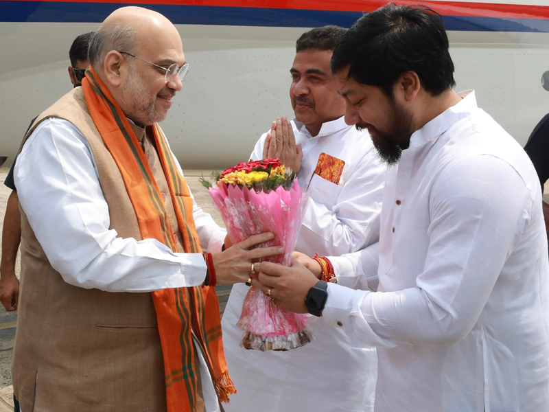Amit Shah arrives on a two-day visit to West Bengal