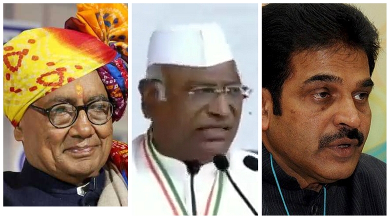 Gehlot out, now Congress veterans Venugopal, Digvijaya & Kharge to run for top Congress post