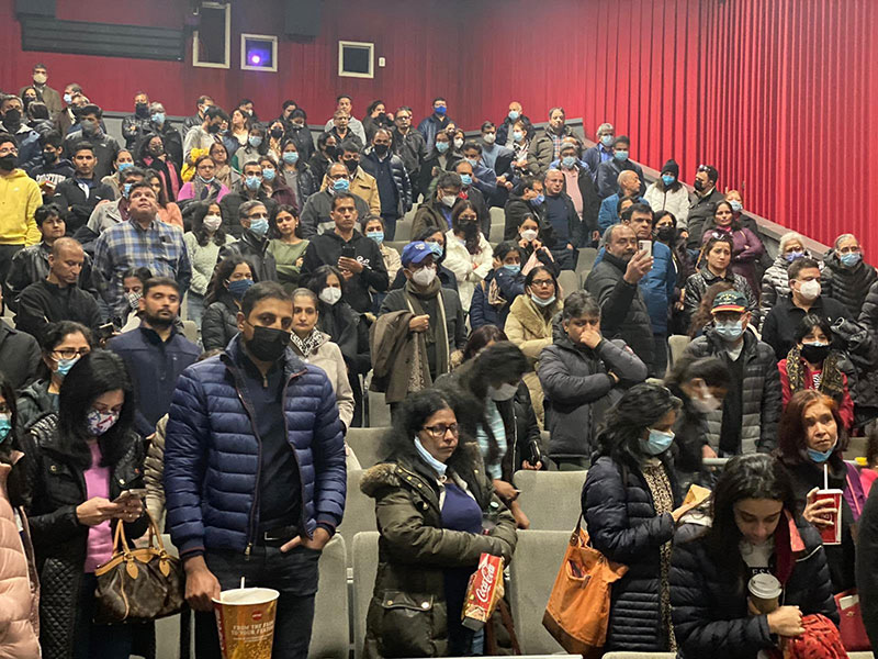 Audience in a standing ovation at a screening of the film in USA. Image: FB